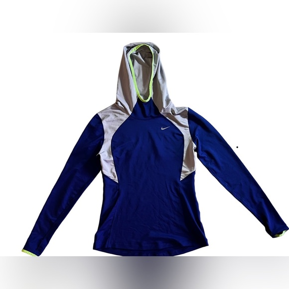 Nike Jacket Unisex Medium Blue Therma Flex Dri Fit Tracksuit Track Top Running - Picture 4 of 15